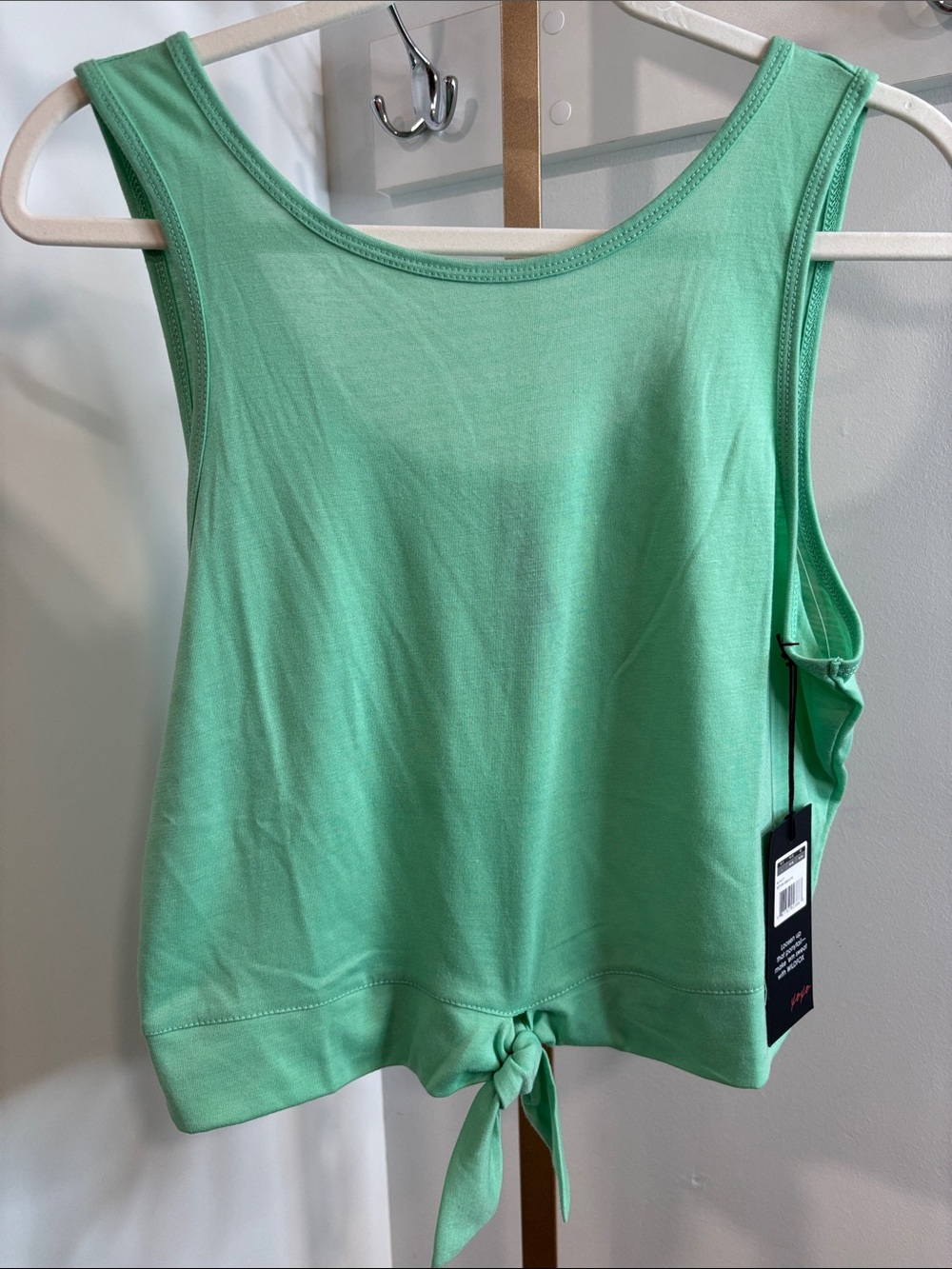Wildfox Mint Tie-Front Crop Tank - Picture 3 of 3